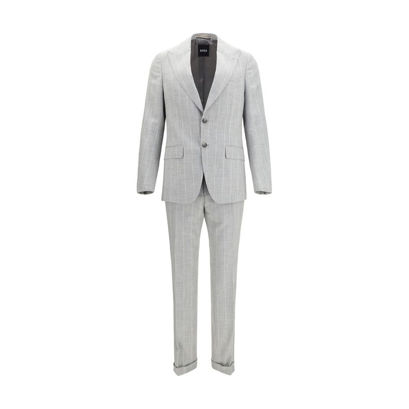 Gray Cotton Two-Piece Suit mens luxury fashion - Mens Edit
