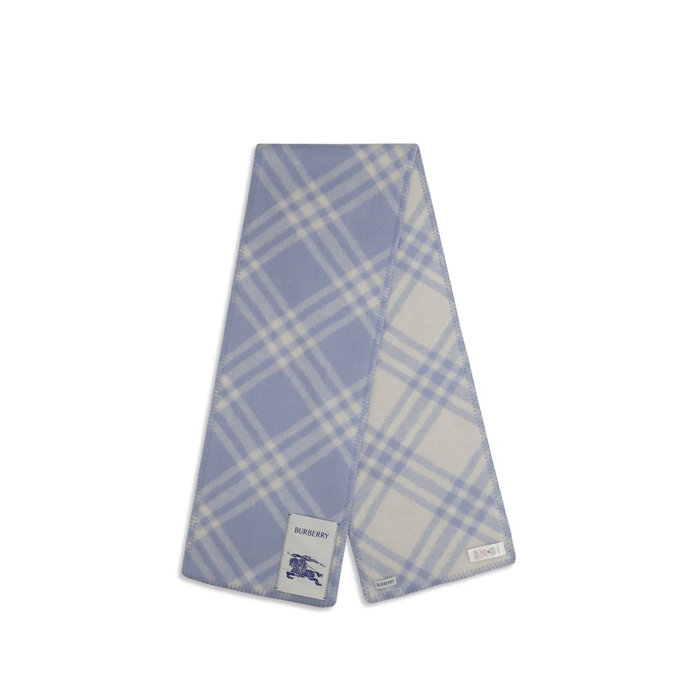 Burberry 100% Merino Wool Scarf in Blue