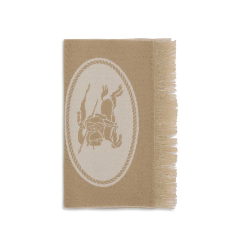 Burberry 100% Merino Wool Scarf in Beige