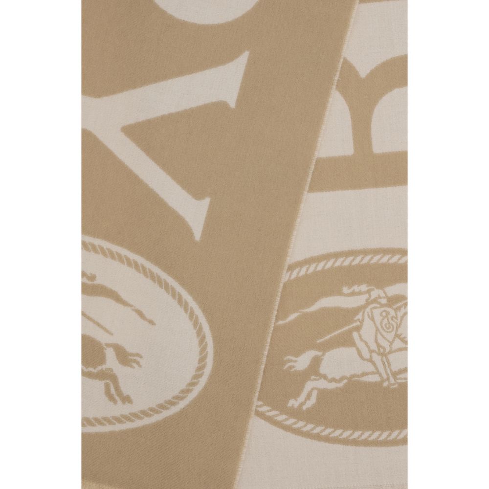 Burberry 100% Merino Wool Scarf in Beige