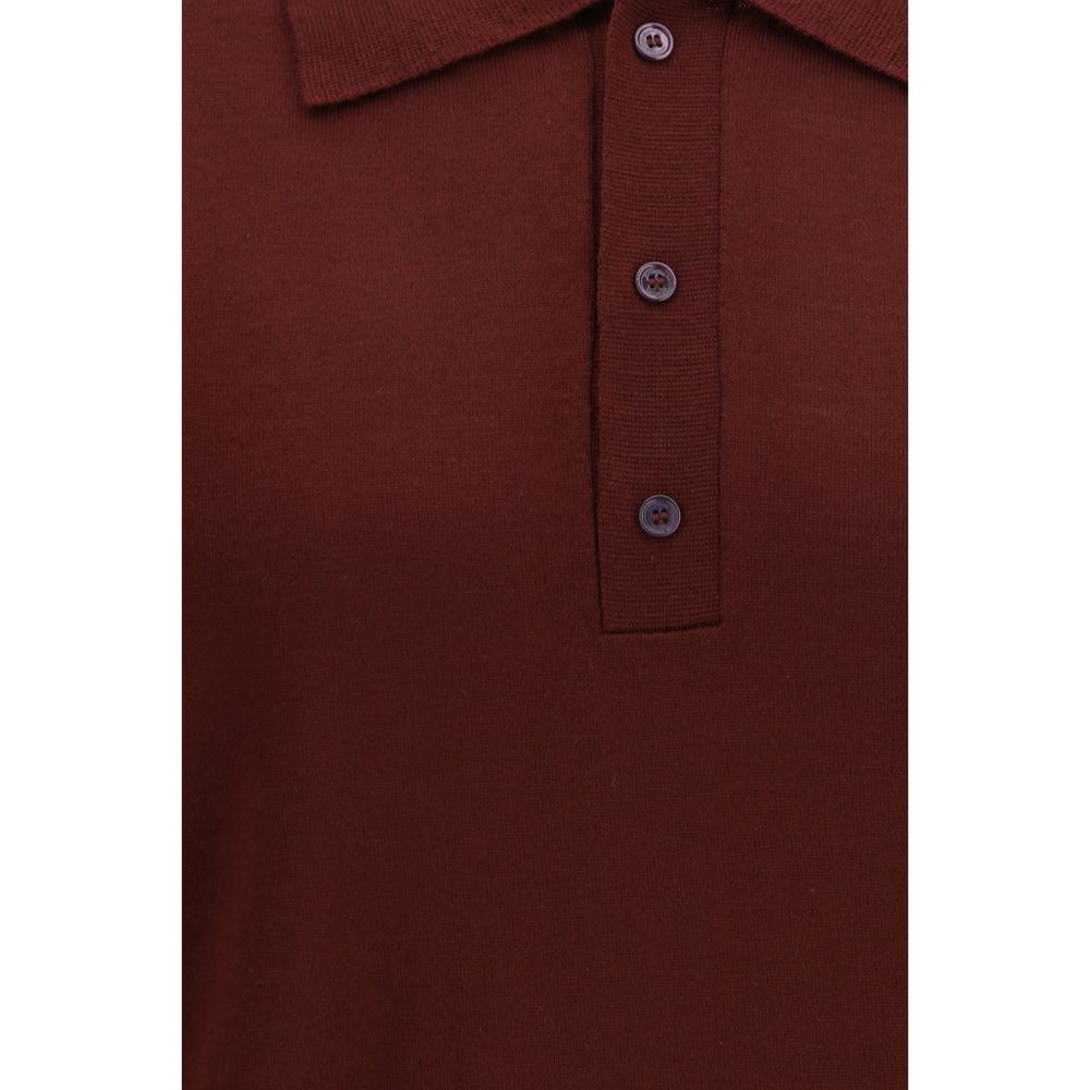 Valentino Polo από 100% Merino Μαλλί σε Μπορντώ