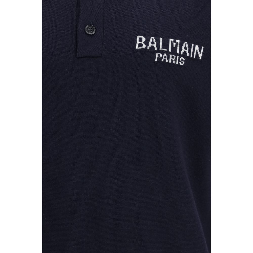 Balmain Polo από μαλλί σε Μπλε