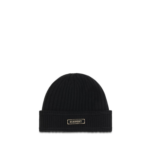 Burberry 100% Merino Wool Beanie in Black mens luxury fashion - Mens Edit