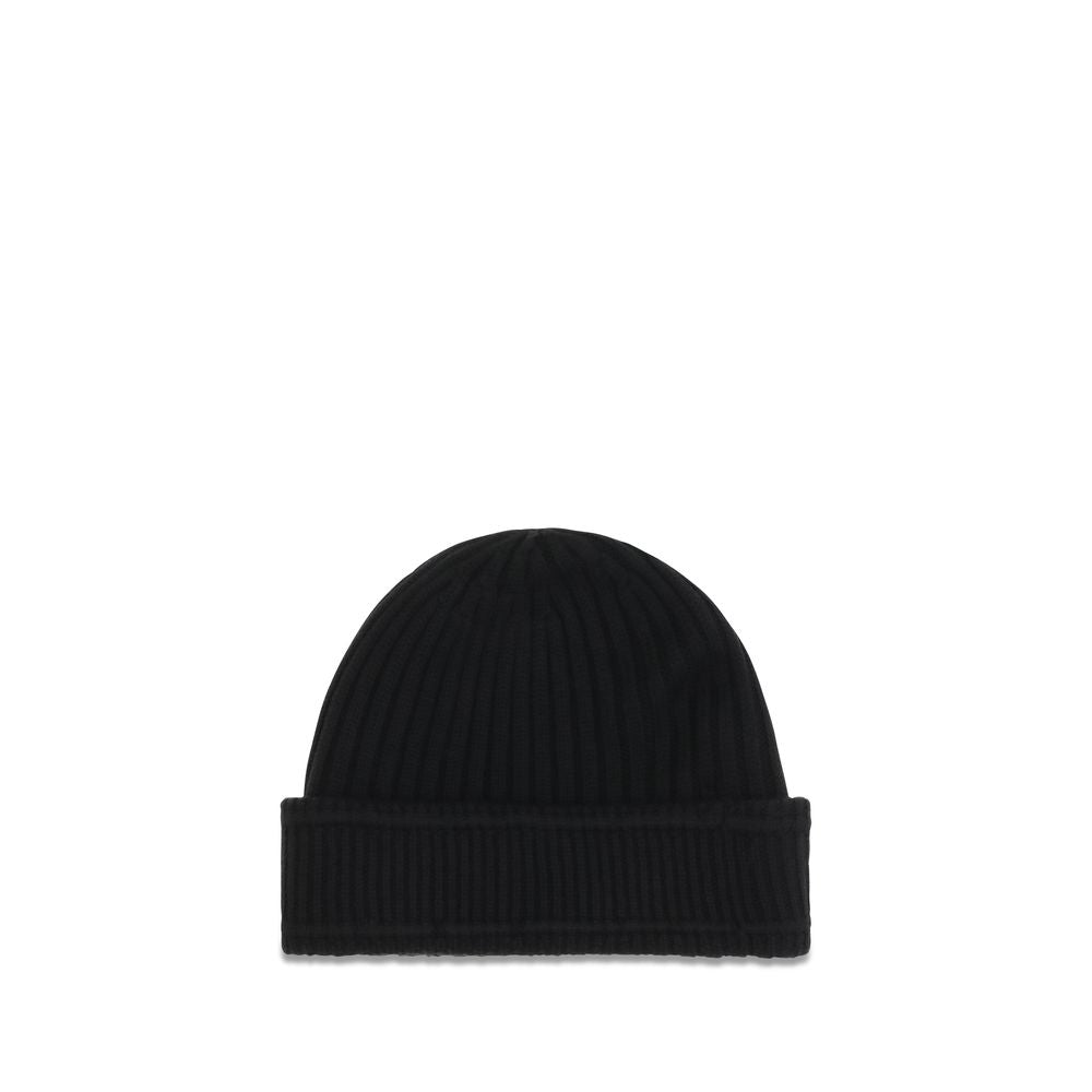 Burberry 100% Merino Wool Beanie in Black