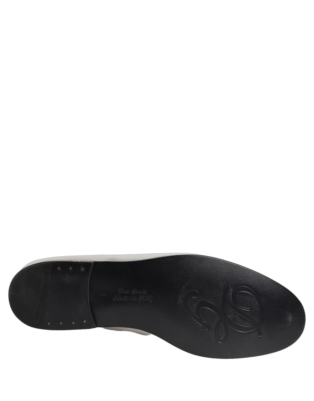 Silver Leather DG Logo Slip On Loafers Shoes mens luxury fashion - Mens Edit