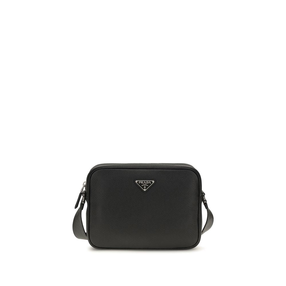 Black Calf Leather Bos Taurus Shoulder Bag mens luxury fashion - Mens Edit