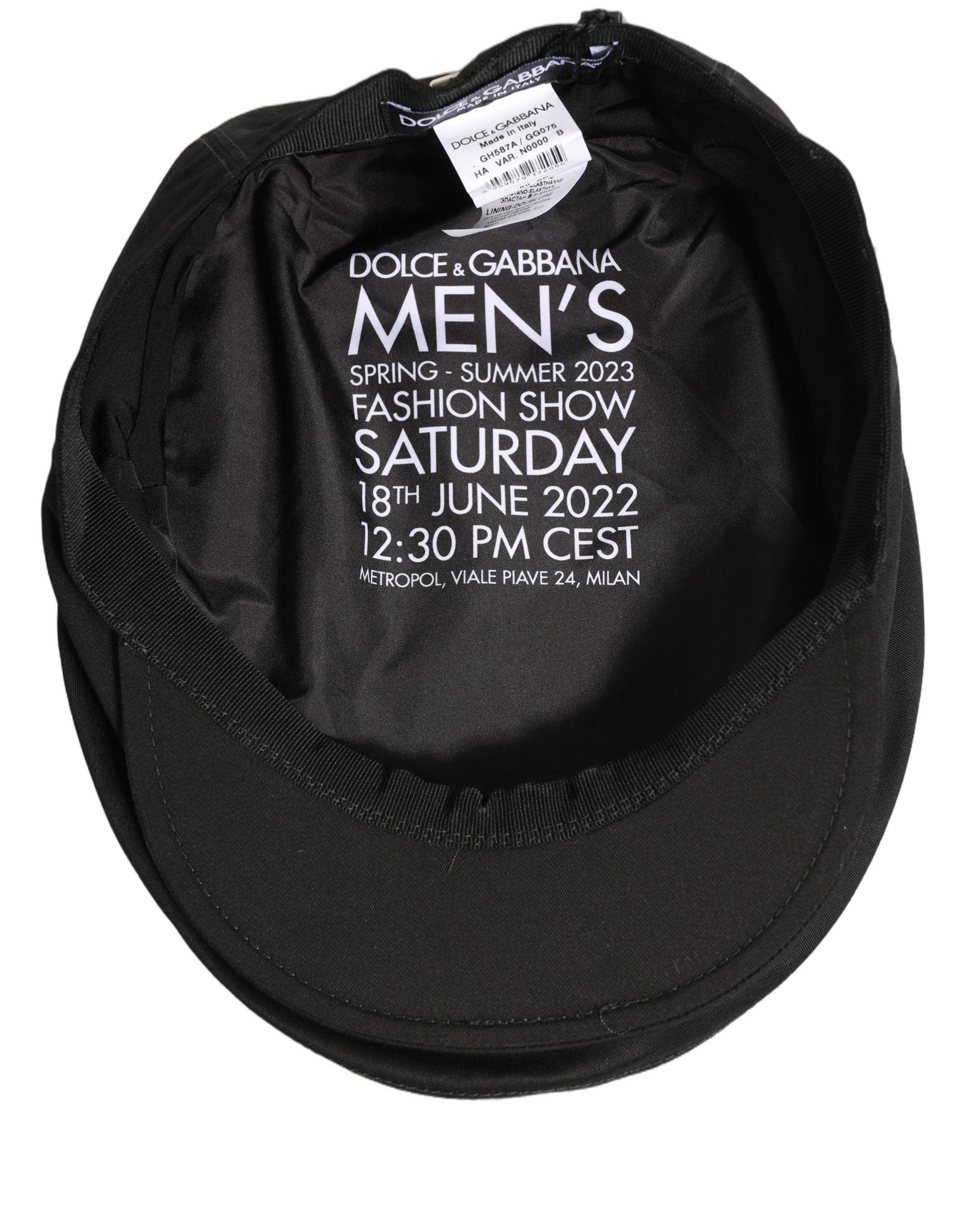 Dolce & Gabbana Καπέλο Newsboy σε Μαύρο