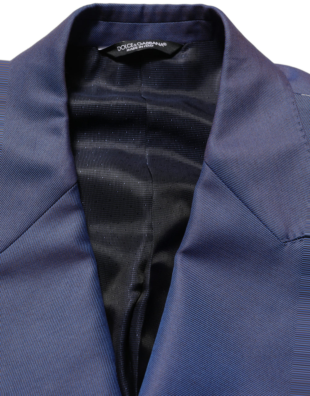 Dolce & Gabbana Virgin Wool Blend Double-Breasted Blazer in Blue