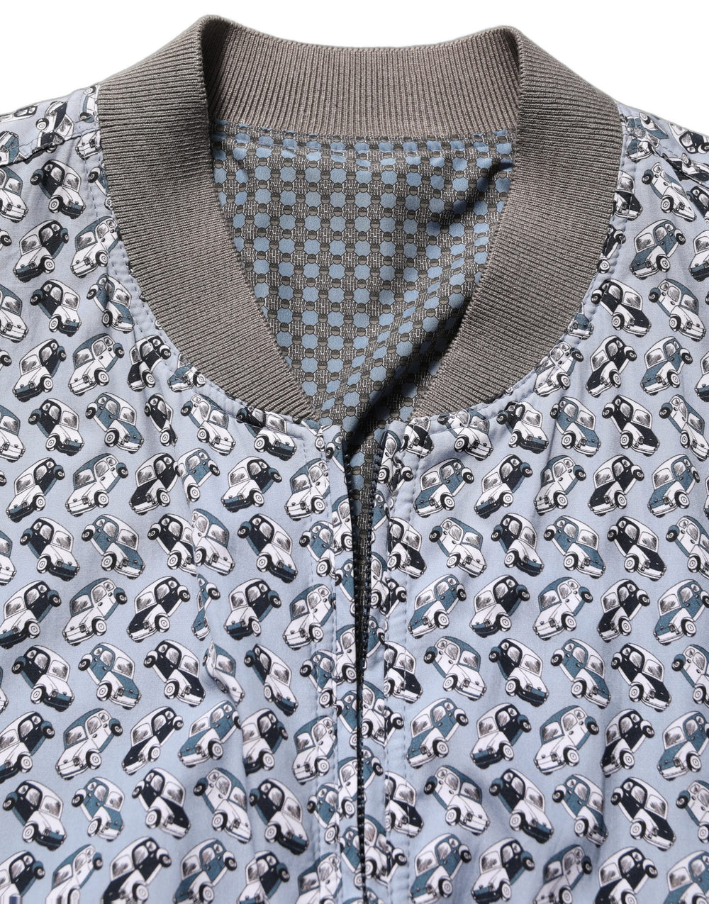 Dolce & Gabbana Cotton Car Print Bomber Jacket in Light Blue