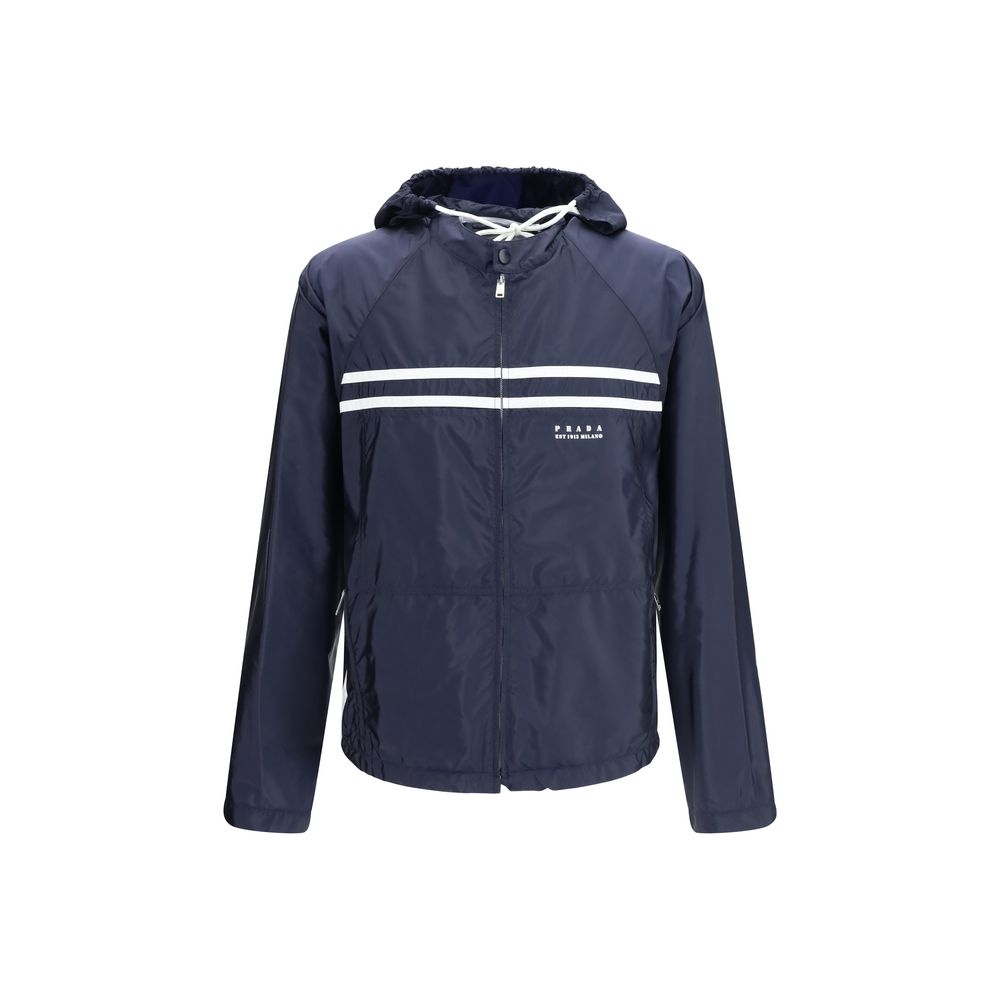 Blue Nylon Shell Jacket mens luxury fashion - Mens Edit