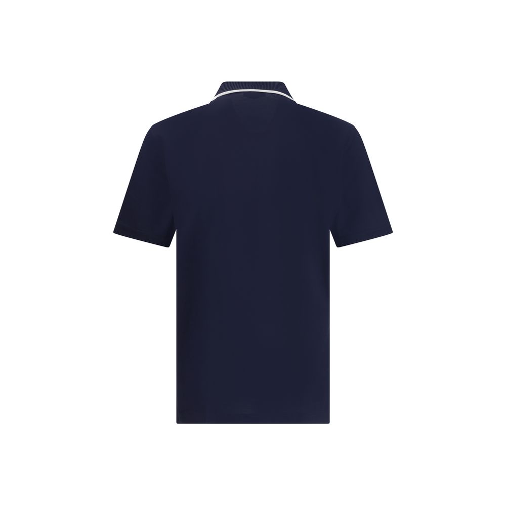 Ferragamo Βαμβακερό Polo σε Μπλε