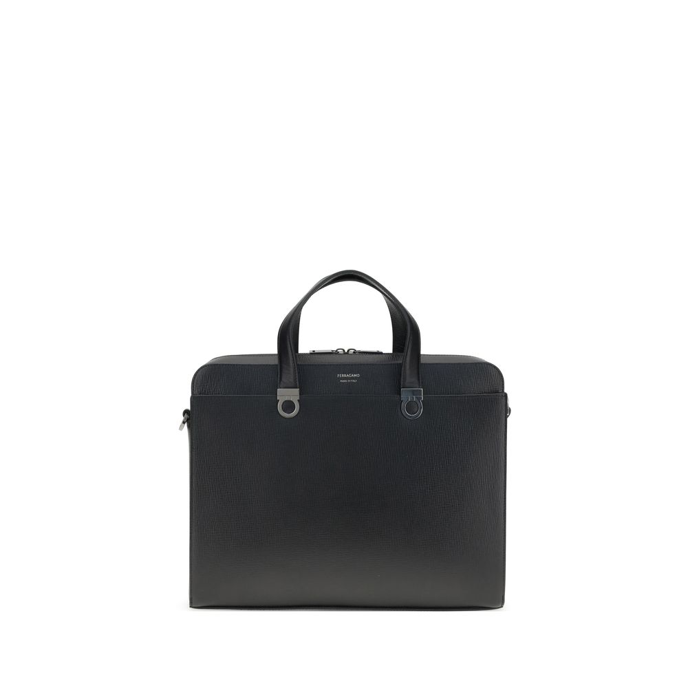 Ferragamo Briefcase από Δέρμα Μοσχαριού σε Μαύρο