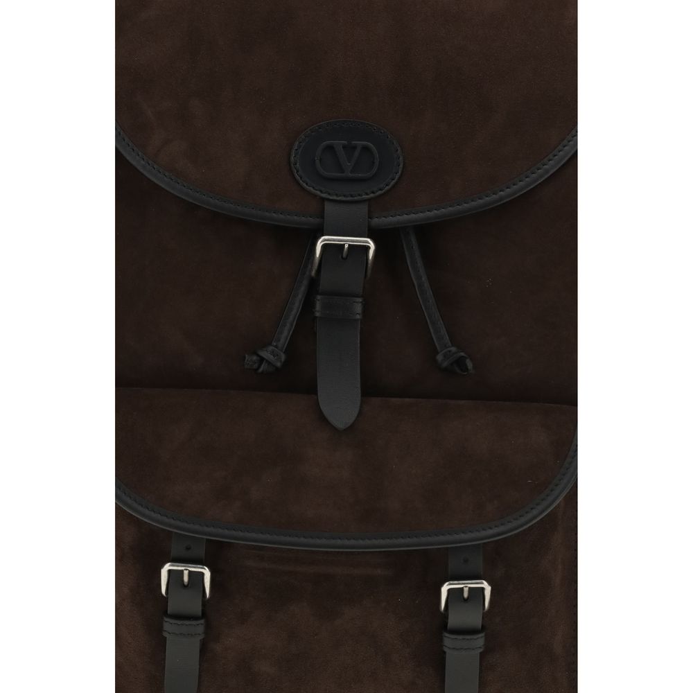 Valentino Garavani Calf Leather Backpack in Brown