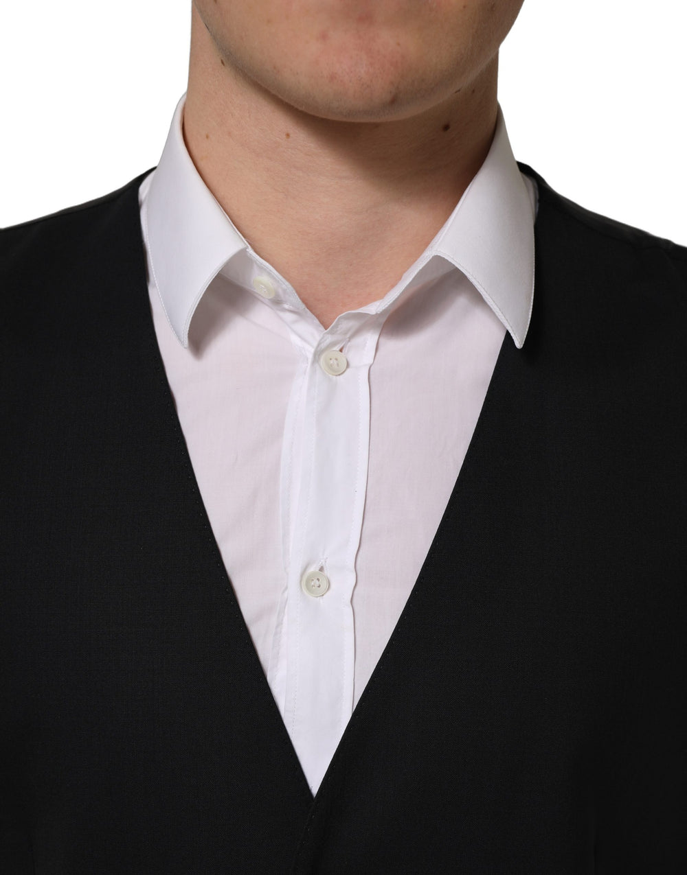 Dolce & Gabbana Virgin Wool Waistcoat in Black