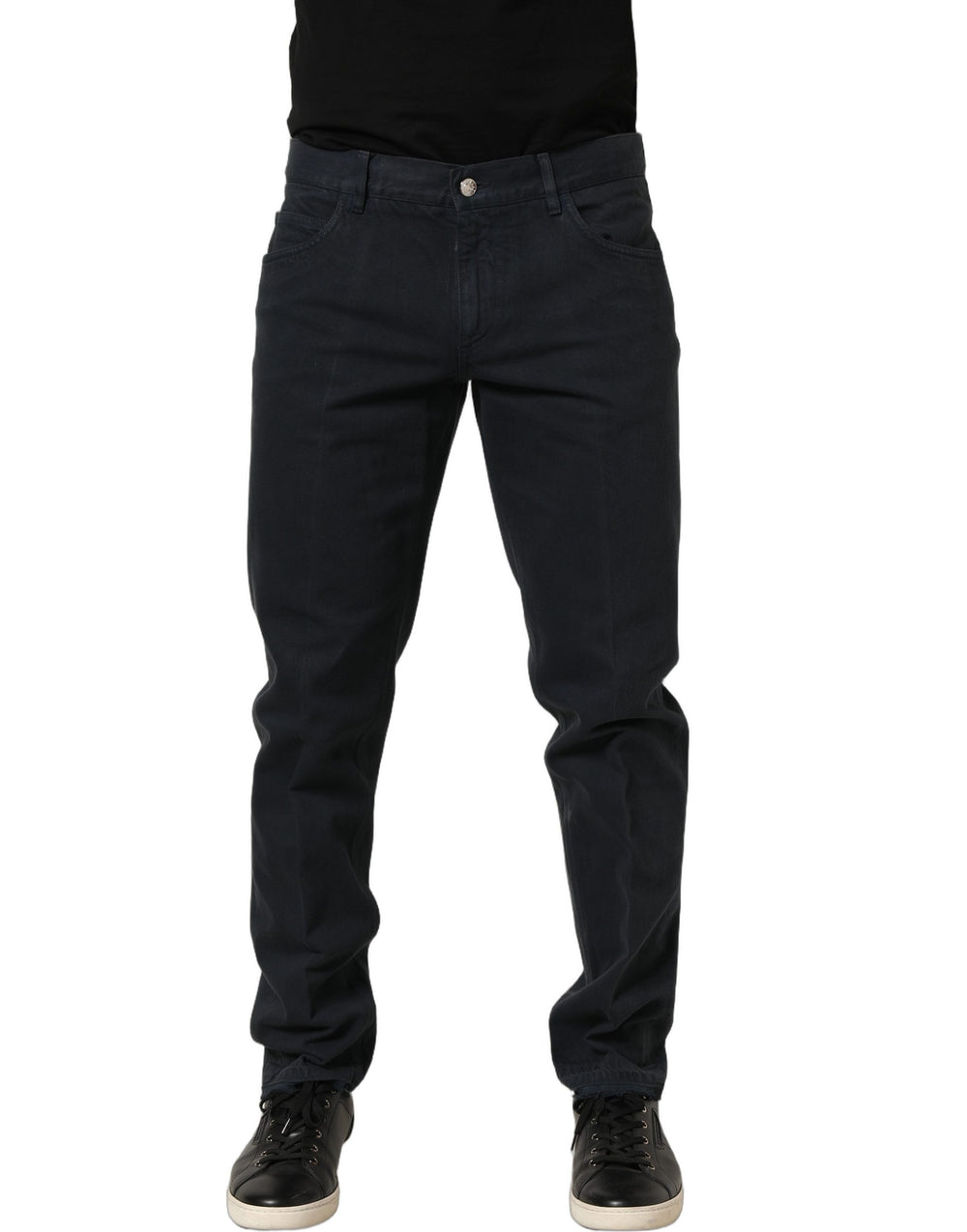 Dolce & Gabbana 100% Cotton Skinny Jeans in Black