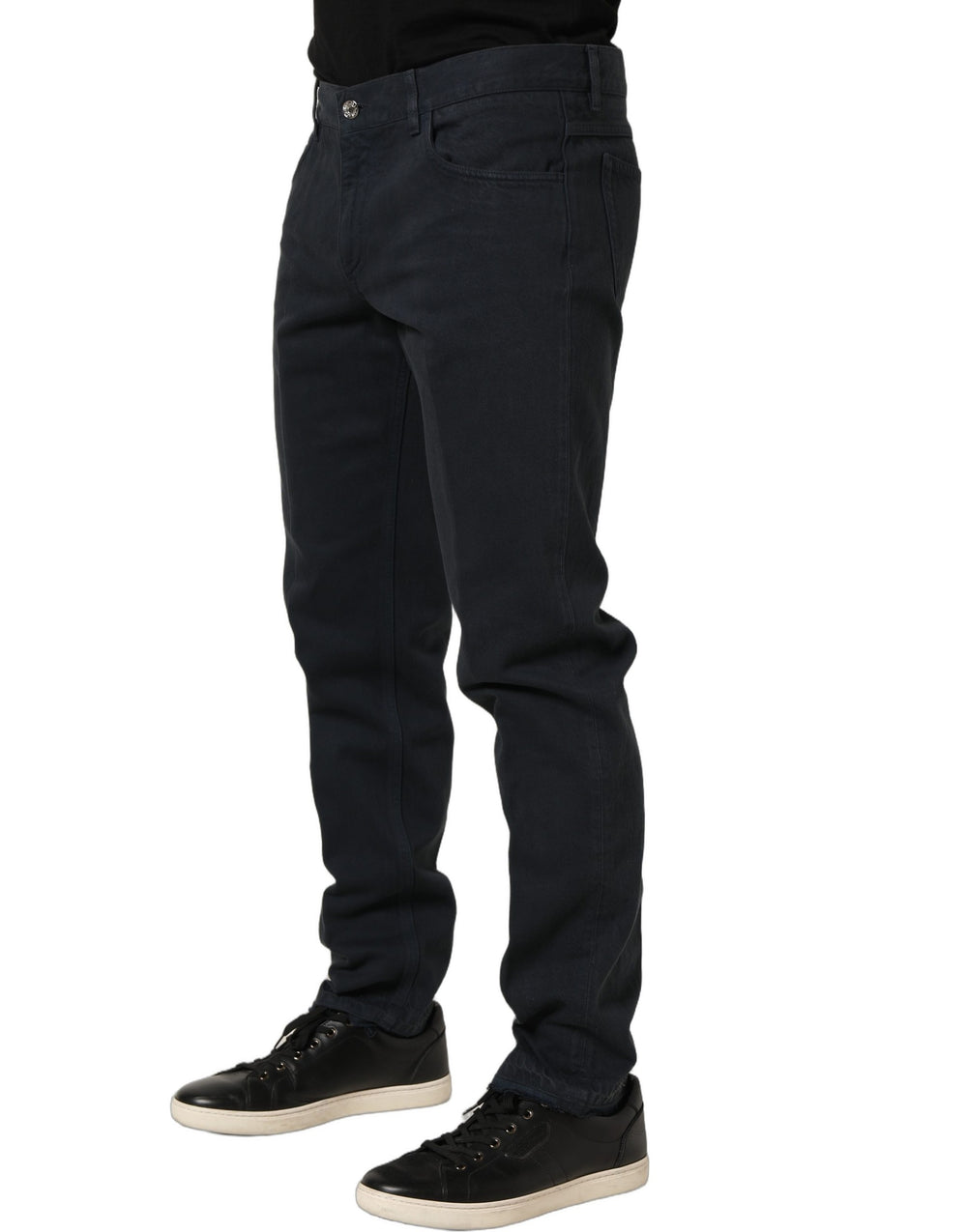 Dolce & Gabbana 100% Cotton Skinny Jeans in Black