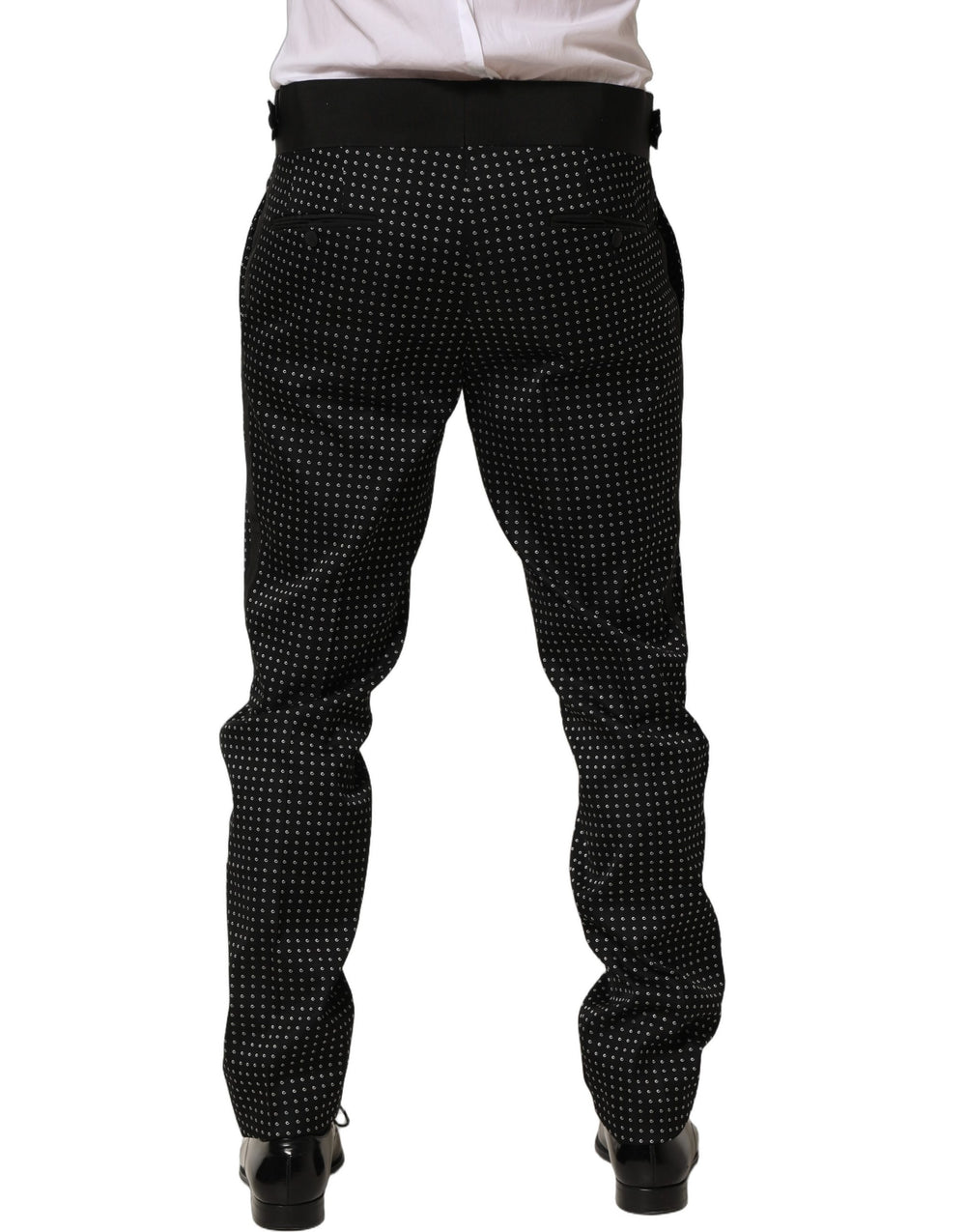 Dolce & Gabbana Jacquard Dress Trousers in Black