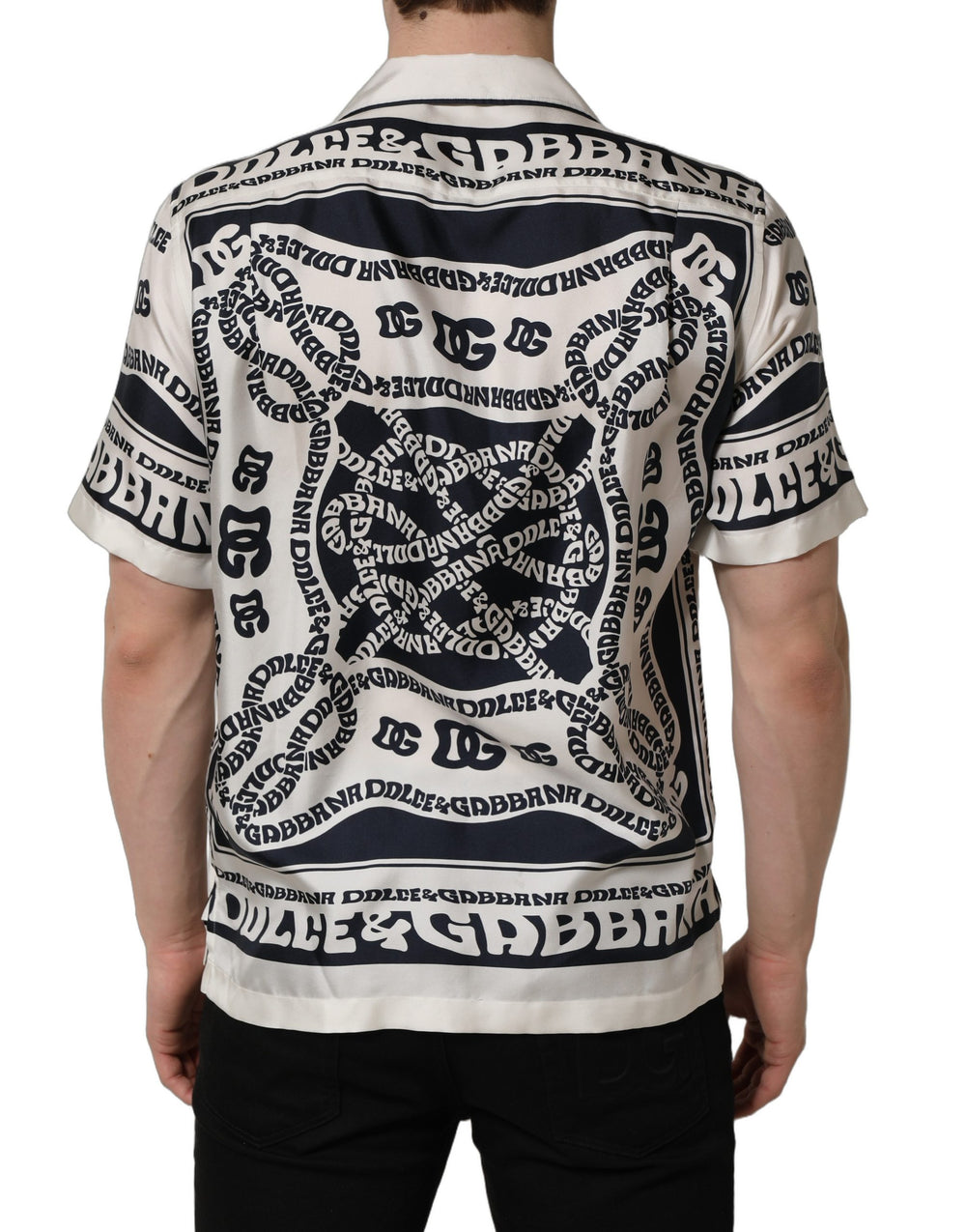 Dolce & Gabbana 100% Silk Shirt in Black and White