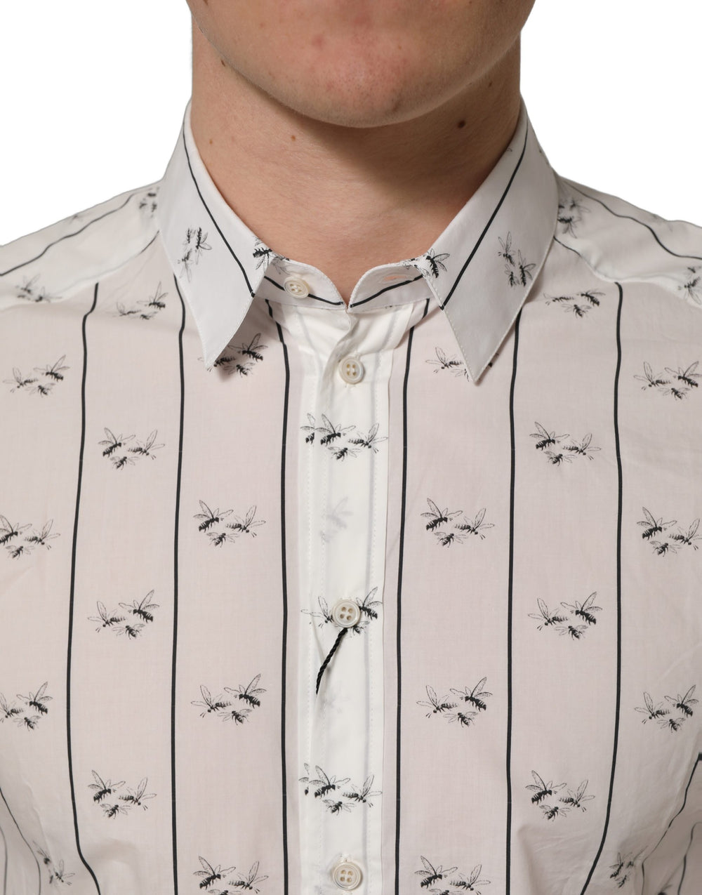 Dolce & Gabbana 100% Cotton GOLD Fit Dress Shirt in White