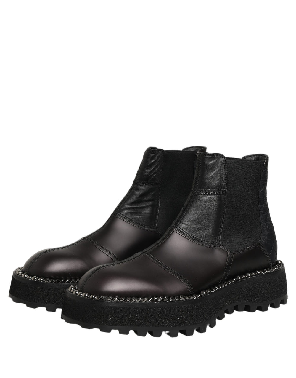 Dolce & Gabbana Leather Chelsea Boots in Black