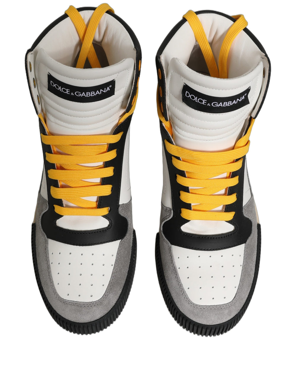 Dolce & Gabbana Calf Leather High-Top Sneakers in Multicolor