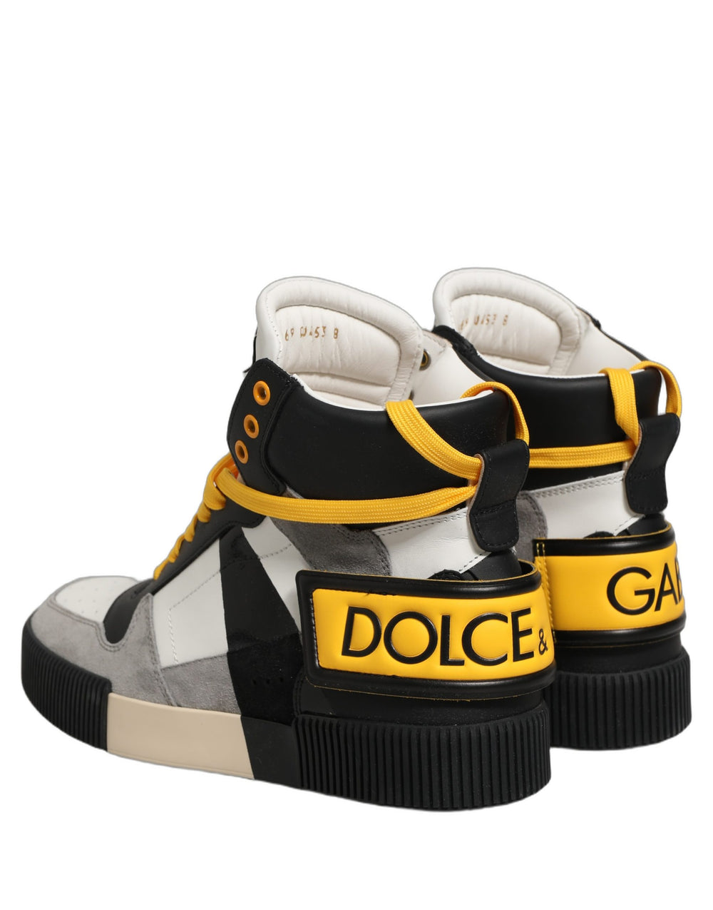 Dolce & Gabbana Calf Leather High-Top Sneakers in Multicolor