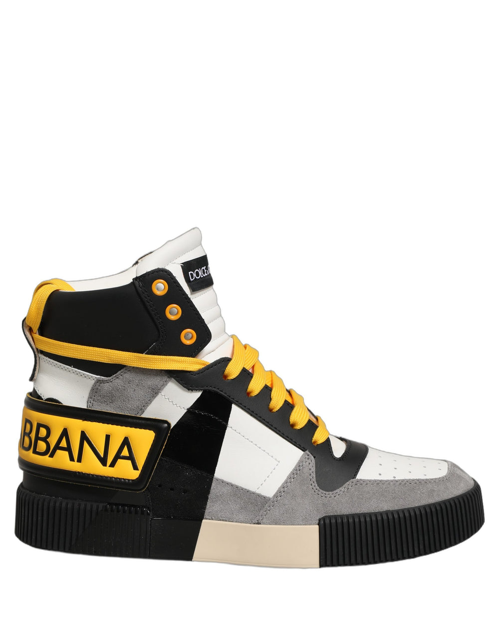 Dolce & Gabbana Calf Leather High-Top Sneakers in Multicolor