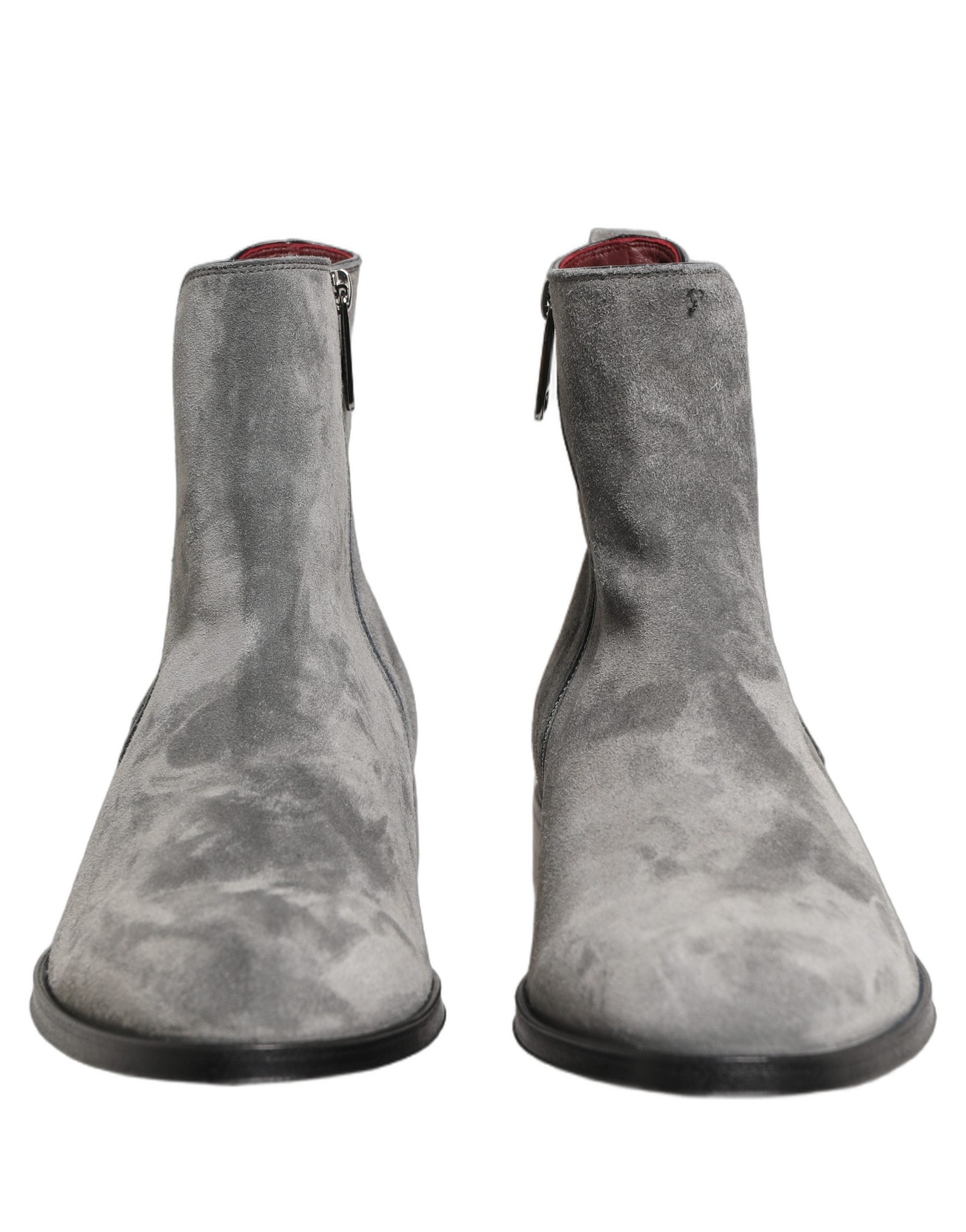 Dolce & Gabbana Chelsea Boots από δέρμα μοσχαριού σε Γκρι