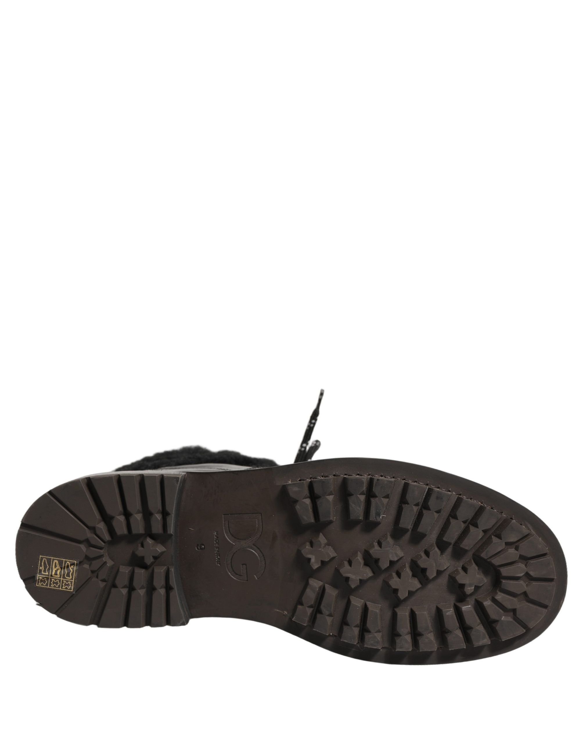 Dolce & Gabbana Μπότες Trekking από Δέρμα Αλόγου σε Μαύρο