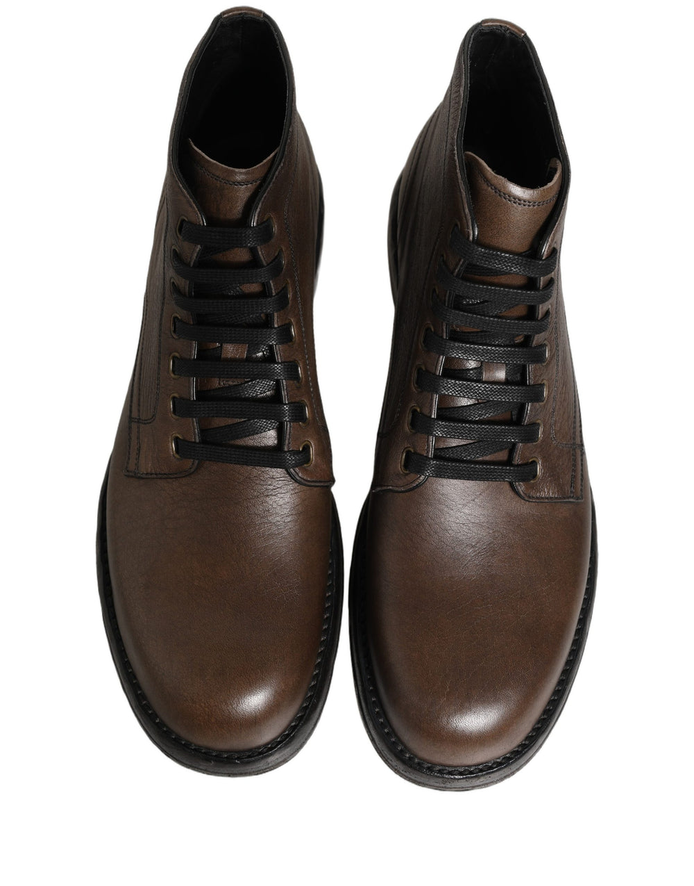 Dolce & Gabbana Perugino Horse Leather Ankle Boots in Brown