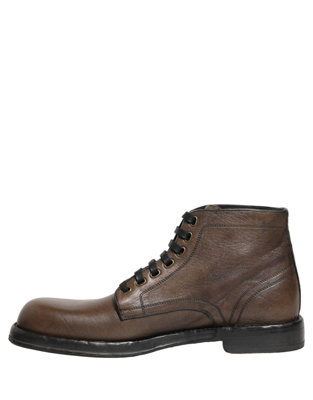 Dolce & Gabbana Perugino Horse Leather Ankle Boots in Brown