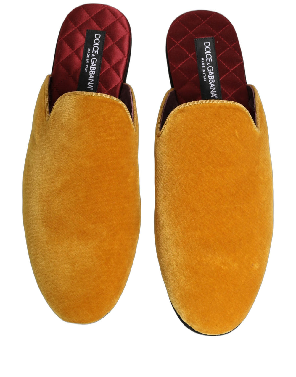 Dolce & Gabbana Suede Slides in Yellow