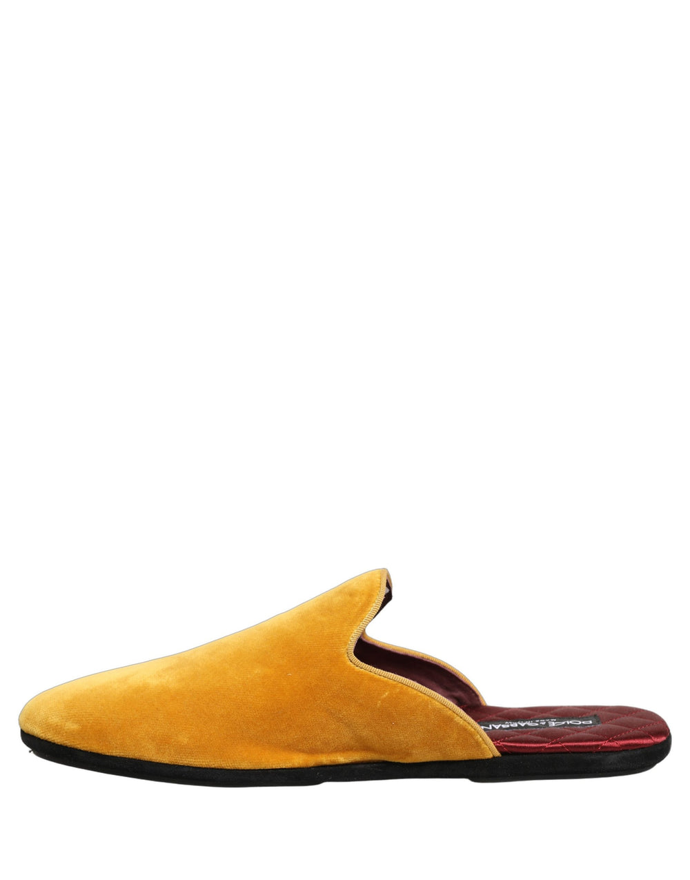 Dolce & Gabbana Suede Slides in Yellow