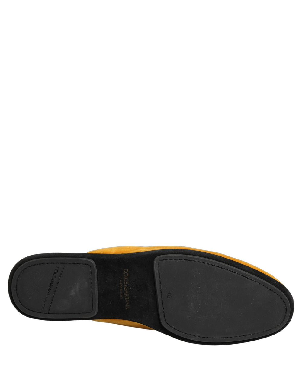 Dolce & Gabbana Suede Slides in Yellow