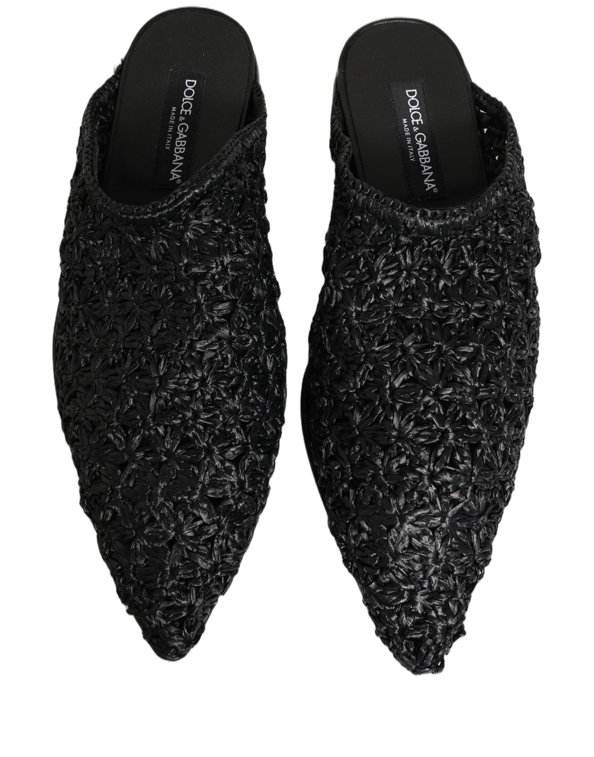 Dolce & Gabbana Δερμάτινα Mules σε Μαύρο