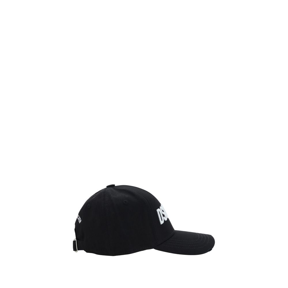 Dsquared² Βαμβακερό Baseball Cap σε Μαύρο