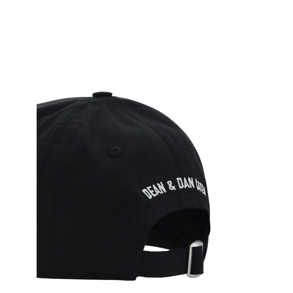 Dsquared² Cotton Baseball Cap in Black