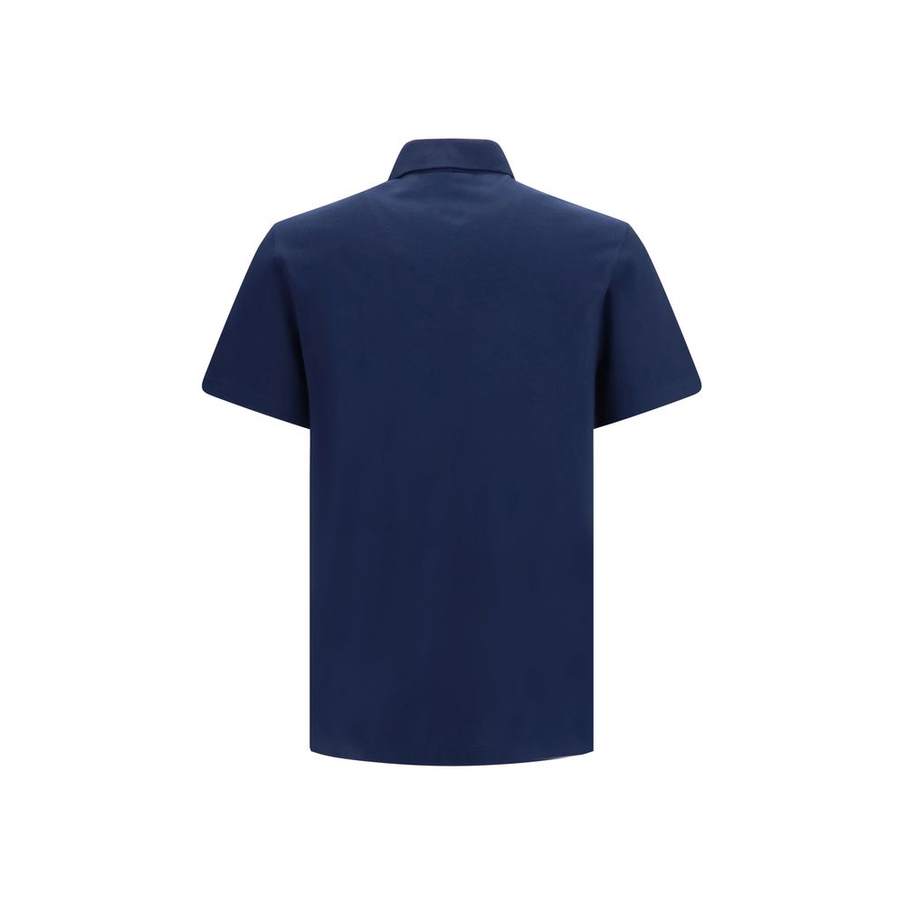 Valentino 100% Cotton Piqué Polo Shirt in Blue