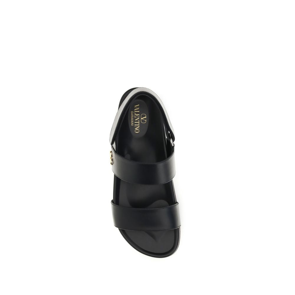 Valentino Garavani Calf Leather Sandals in Black