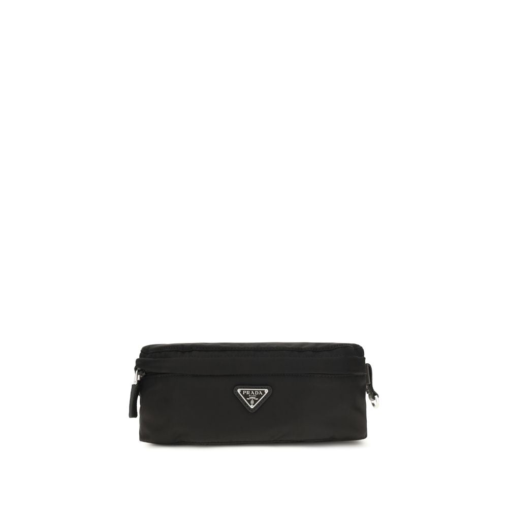 Black Recycled Polyamide Clutch Bag mens luxury fashion - Mens Edit