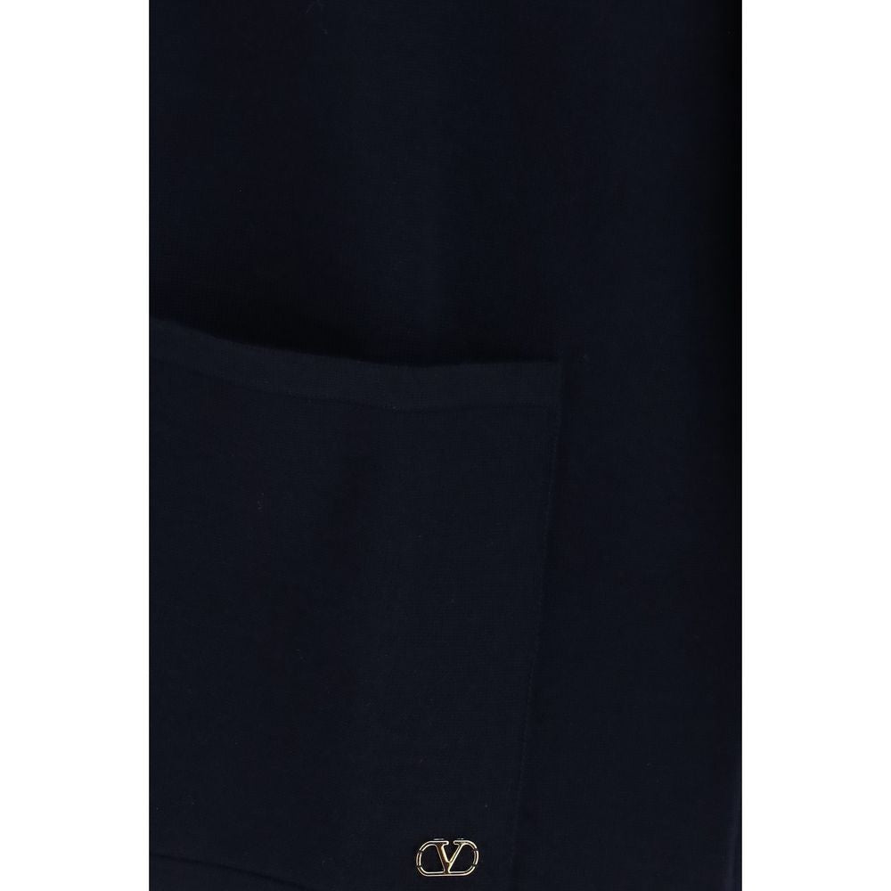 Valentino 100% Merino Wool Cardigan in Blue