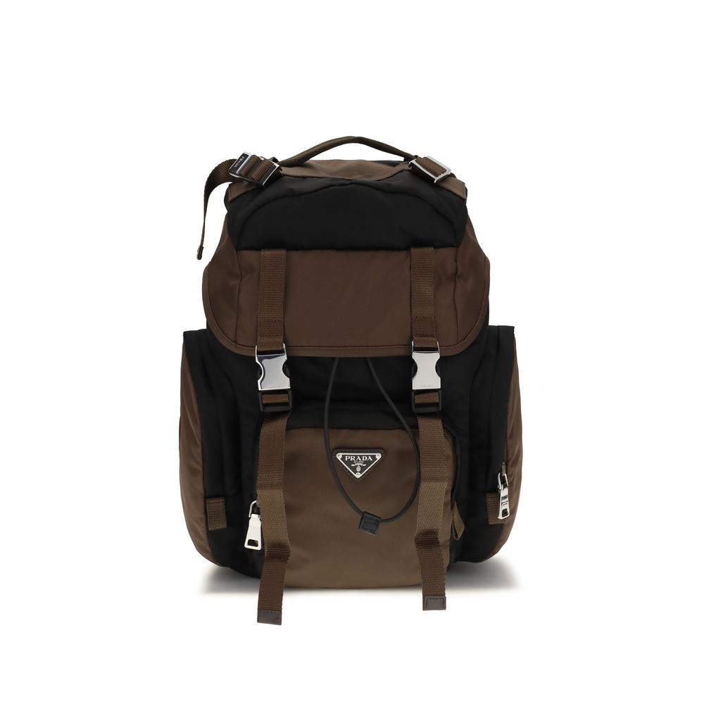Brown Recycled Polyamide Backpack mens luxury fashion - Mens Edit