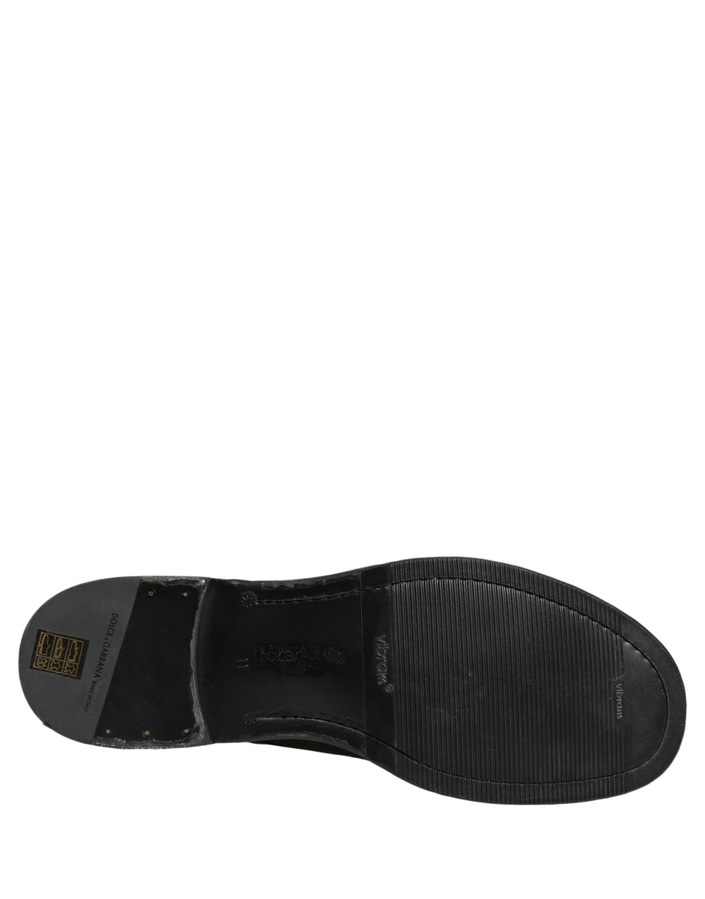 Dolce & Gabbana Horse Leather Derby Shoes in Black
