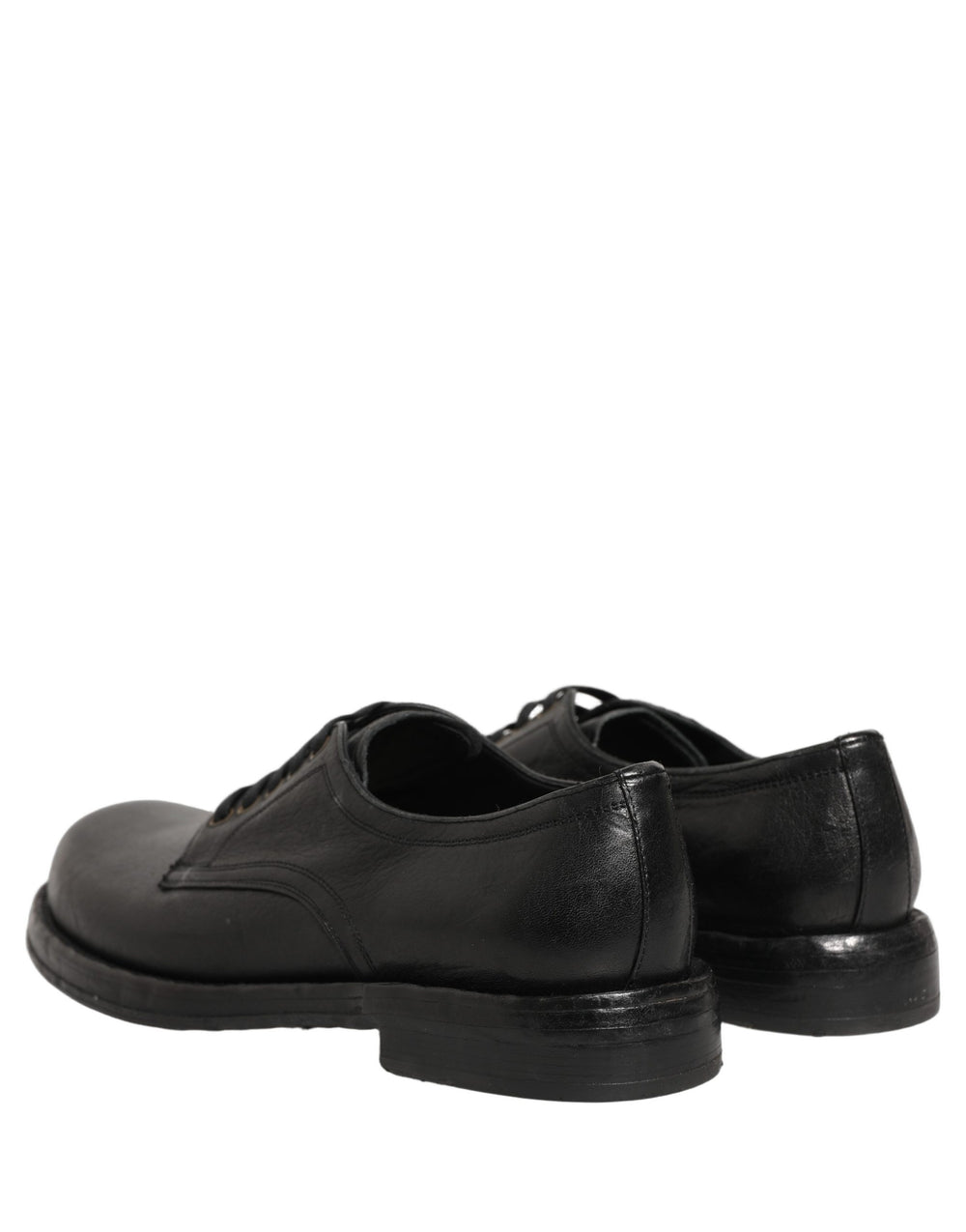 Dolce & Gabbana Horse Leather Derby Shoes in Black