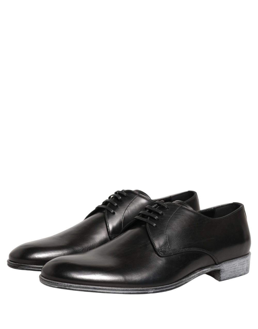 Dolce & Gabbana Calf Leather Lace-Up Derby Shoes in Black