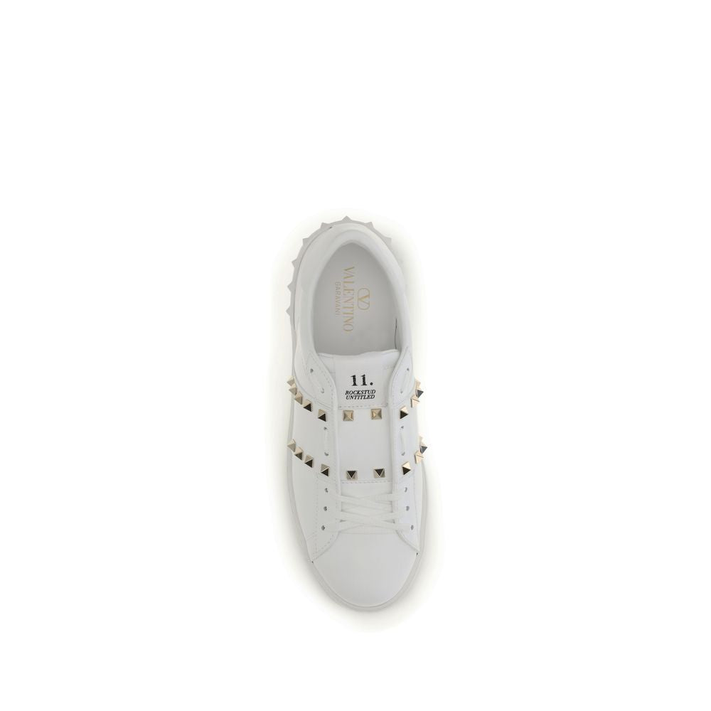 Valentino Garavani 100% Calf Leather Bos Taurus Sneakers in White