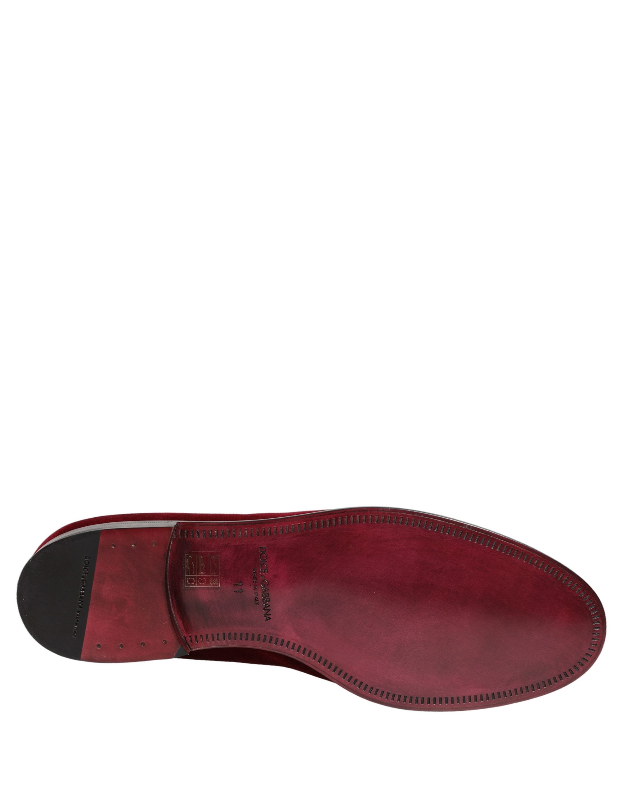 Maroon Velvet Slip On Men Dress Loafers Shoes mens luxury fashion - Mens Edit