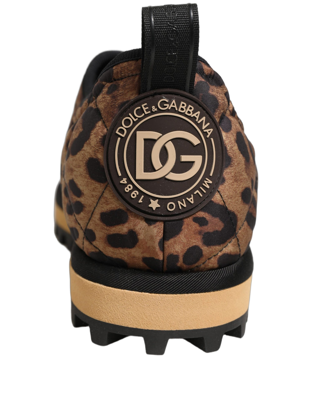 Dolce & Gabbana Sneakers με Leopard Print και Καπιτονέ Σχέδιο σε Καφέ
