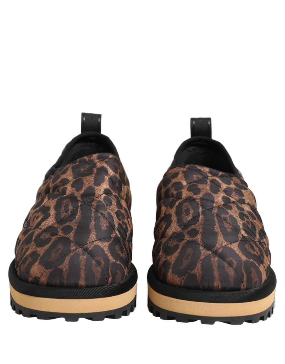 Dolce & Gabbana Sneakers με Leopard Print και Καπιτονέ Σχέδιο σε Καφέ