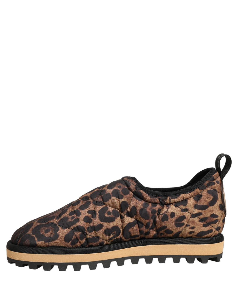 Dolce & Gabbana Sneakers με Leopard Print και Καπιτονέ Σχέδιο σε Καφέ